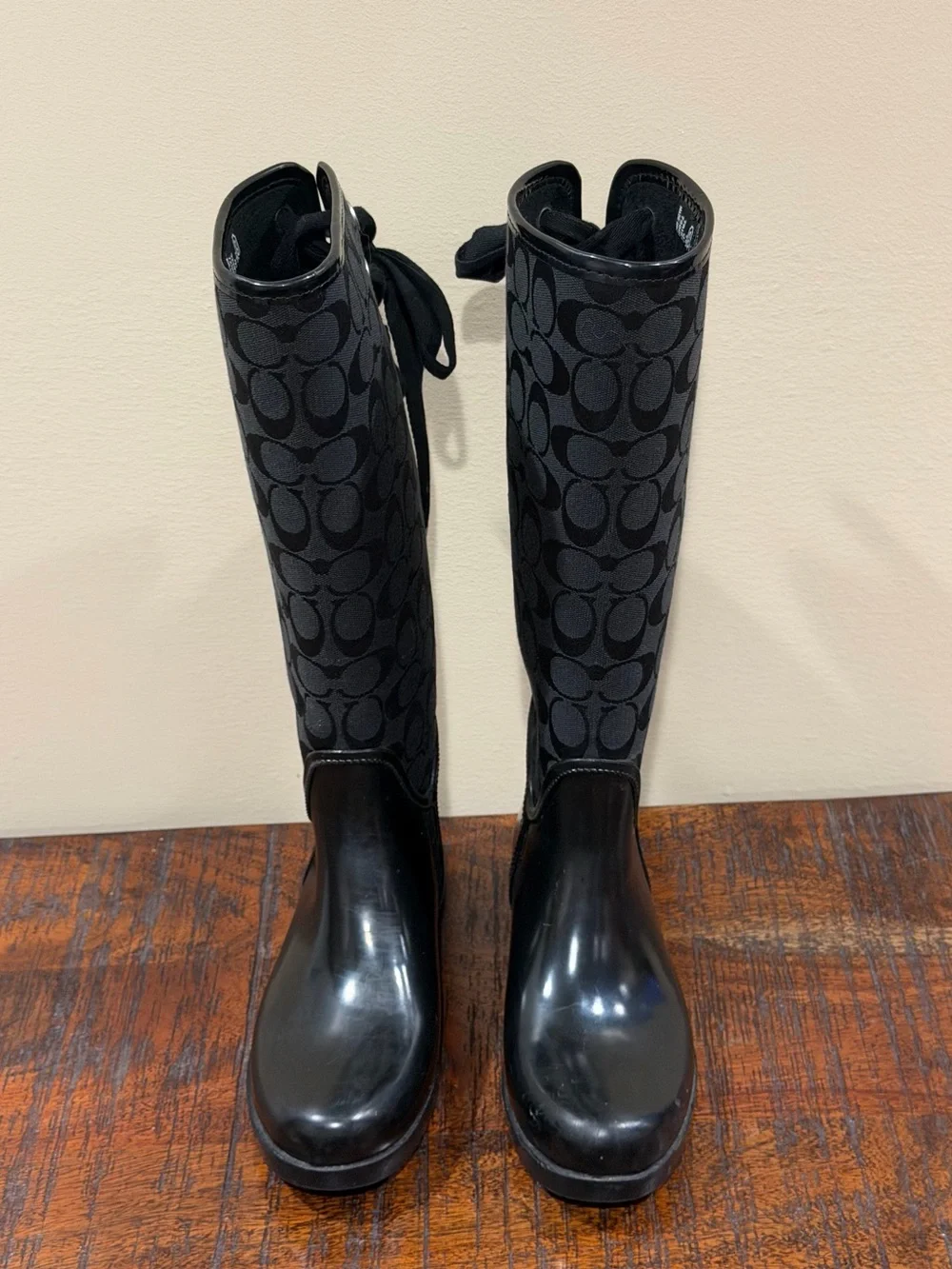 Coach Tristee Rain Boots, Black
